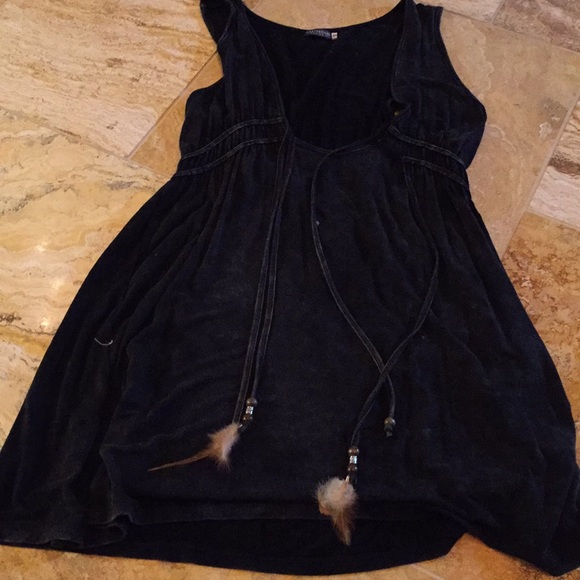 Earthbound Supersoft acid wash deep v layering dress - Picture 1 of 8